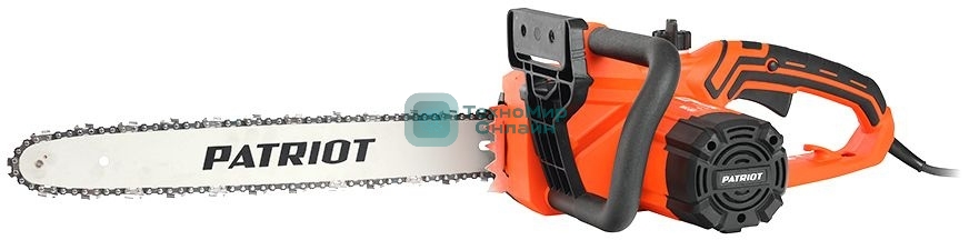 Пила цепная электрическая Patriot ESP 2418, 2400Вт, 18'/45 см, 3/8, 1,3мм 62 зв, плавный пуск, бесключевая натяжка цепи, термозащита