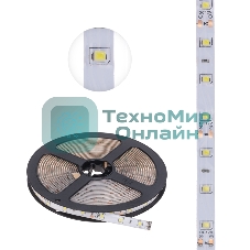 Лента светодиодная 5 м 12 В 2835 6500 К IP65 60 LED/м для БП с клеммами LAMPER