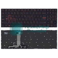 Клавиатура для ноутбука Lenovo Legion Y520 Y520-15IKB черная без рамки, красная подсветка