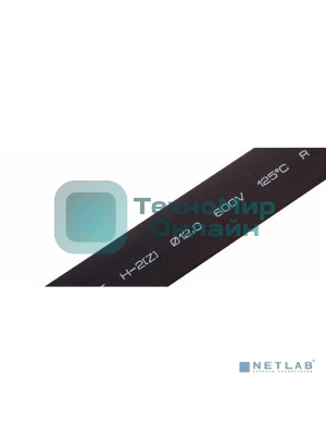 Термоусаживаемая трубка Rexant 12,0/6,0 мм, черная, упаковка 50 шт. по 1 м