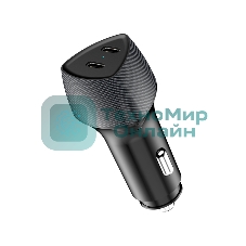 Автомобильное зарядное устройство с двумя портами Rexant (USB-C PD + USB-C PD) со световой индикацией, 40Вт, черное