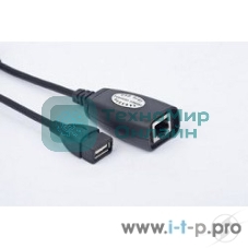 Кабель Gembird USB 2.0 удлинительный AM/AF/RJ45Fx2 по витой паре