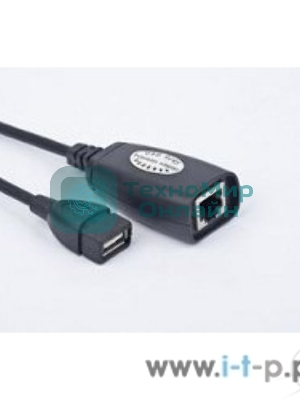 Кабель Gembird USB 2.0 удлинительный AM/AF/RJ45Fx2 по витой паре