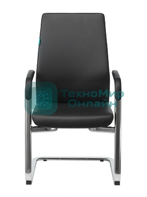 Кресло Бюрократ JONS-LOW-V черный, кожа