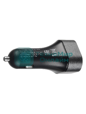 Автомобильное зарядное устройство ACD черный 23Вт, 3xUSB 1QC+2Smart, 3.6~12В, 3А RTL