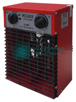 Тепловая электрическая пушка Ресанта ТЭП-3000Н 67/1/183000/1500 Вт, 220/230 В, 3.2 кг