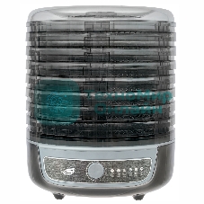 Сушилка для овощей 3в1 с функциями приготовления йогурта и десертов + 2 поддона для пастилы в подарок Великие Реки Волга-10 черно-серебристая