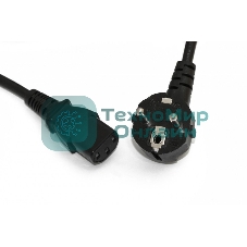 Кабель питания компьютера Hyperline PWC-IEC13-SHM-0.5-BK (Shucko+C13) (3x0.75), 0.5м