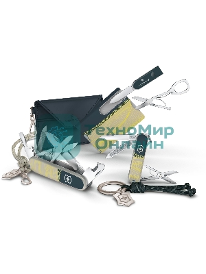 Нож перочинный Victorinox Companion New York Style (1.3909.E223) 91мм 16функц. зеленый с чехлом подар.коробка