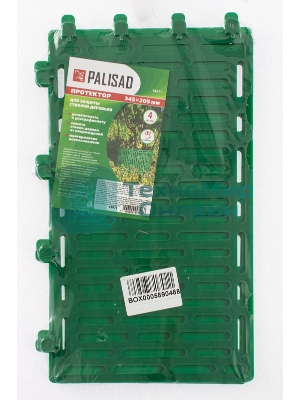 Протектор для защиты стволов деревьев Palisad комплект 4 шт., зеленый