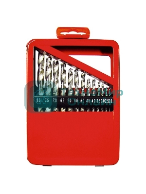 Набор сверл Matrix по металлу, 2-8 мм, HSS, 13 шт., метал. коробка цил. хвостовик