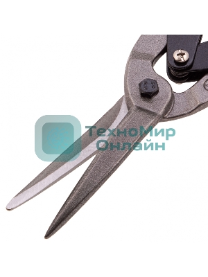 Ножницы по металлу Matrix, удлиненные, 285 мм, пряморежущие, обрезиненные рукоятки