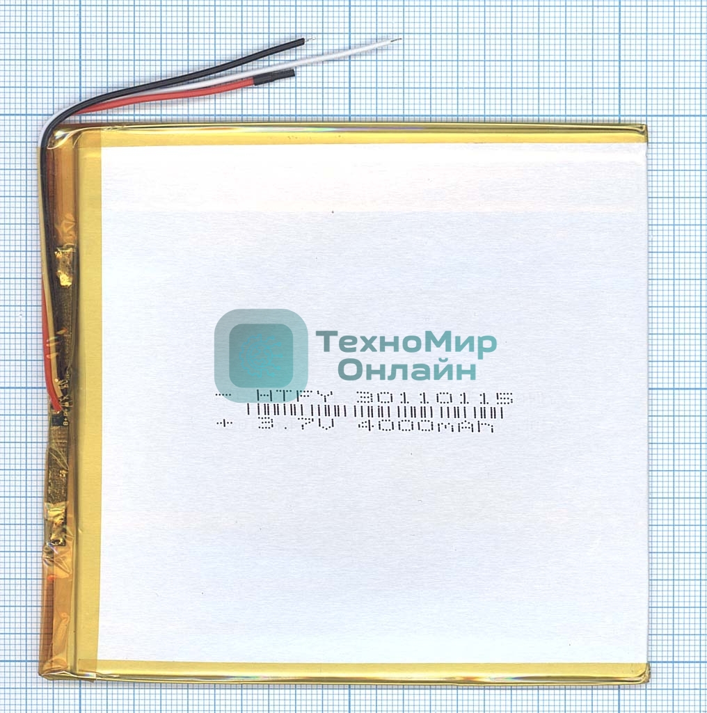 Аккумулятор Li-Pol (батарея) 3x110x115мм 3pin 3.7V/4000mAh