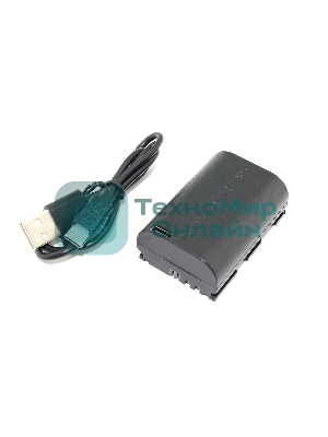 Аккумуляторная батарея для фотоаппарата Canon EOS 5D Mark II (LP-E6 Pro) USB Type-C 7.4V 1600mAh