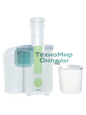 Соковыжималка Mystery MJE-1901 белый, центробежная, 900 Вт, 900 мл, механическое