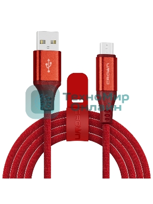 Кабель Crown USB - microUSB CMCU-3103M red