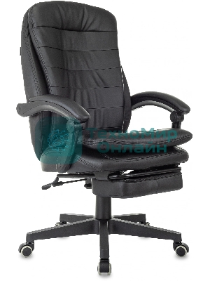 Кресло Бюрократ T-9950MSG-F/BLACK-PU черный, экокожа