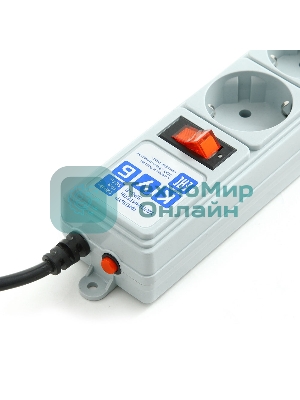 Сетевой фильтр Powercube SPG-B-10 3 м, 5 розеток, серый, коробка