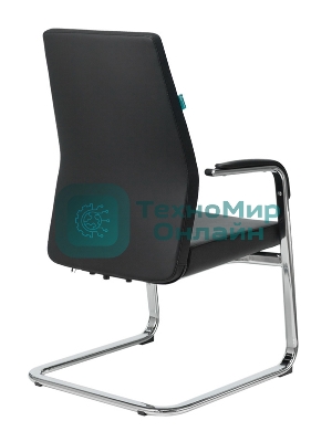 Кресло Бюрократ JONS-LOW-V черный, кожа