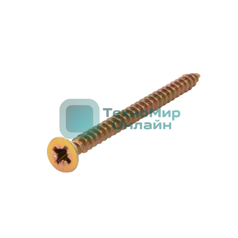 Саморез универсальный Kranz 5х70, желтый цинк, короб (100 шт./уп.)