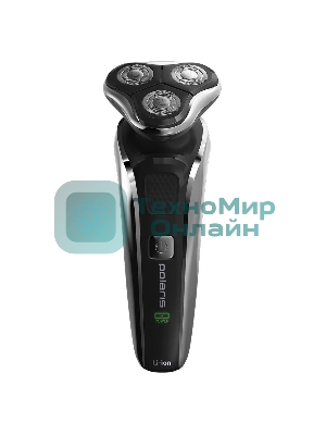 Электробритва PMR 0307RС wet&dry PRO 5 blades+ электрическая (Polaris), черный/хром