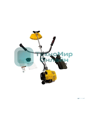 Триммер CHAMPION Т256 разъемный вал(Мощность 0.75/0.95 кВт/л.с., объем двигателя 25,4 см3, вес 6,2кг, бак 0,6л, используемая леска 1,6-2,4мм, рукоятка Р-образная, прямая/разъемная штанга, ширина среза (леска/нож) 400/255, длина штанги 1375 мм.)