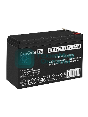 Аккумуляторная батарея ExeGate DT 1207 (12V 7Ah, клеммы F2)