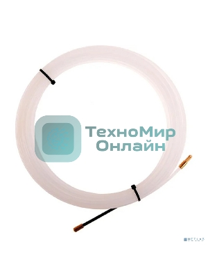 Протяжка кабельная Rexant (мини УЗК в бухте), 15 м нейлон, d=3 мм, латунный наконечник, заглушка