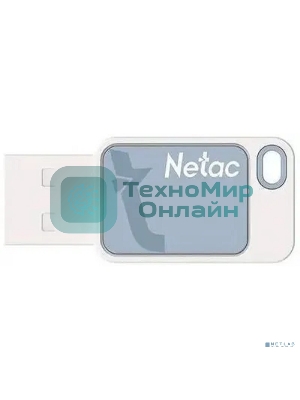 Флешка USB Netac UA31 (NT03UA31N-008G-20BL), 8Gb, USB 2.0, R/W 110/45, синий/белый