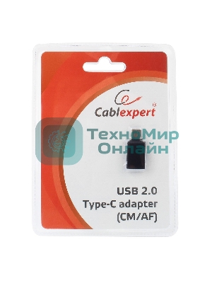Переходник Cablexpert Переходник USB, USB Type-C/USB 2.0F, пакет (A-USB2-CMAF-01)