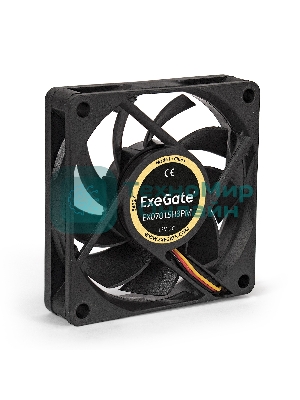 Вентилятор для корпуса ExeGate EX07015H3PM черный, 70 мм, 3000 об/мин, 26 дБ, 3 pin