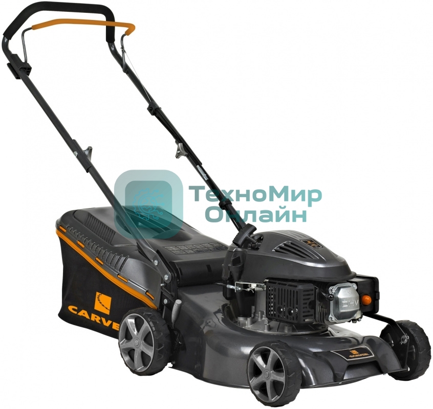 Газонокосилка CARVER LMG-2042HM бенз., 2 кВт, шир.42см колеса 6''/7'' травосб. 45л мульчиров.
