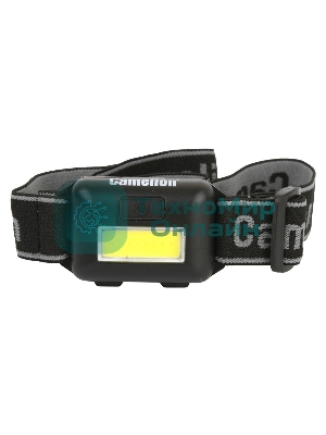 Фонарь налобный Camelion LED5355 черный 1Вт лам.:светодиодный AAAx3 (13748)