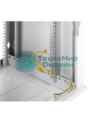 Шкаф телеком. ЦМО настенный разборный 18U (600х650) дверь стекло, черный