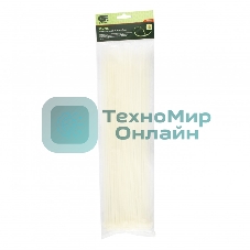 Хомуты Сибртех 370 х 3,6 мм, пластиковые, белые, 100 шт.