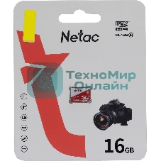Флеш карта microSDHC 16Gb Netac P500 ECO (50/95 Mb/s, no adapter) (NT02P500ECO-016G-S)