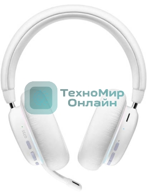 Наушники LOGITECH G733 беспроводные игровые белые (USB, 2,4 ГГц, PRO-G 40 мм, RGB подсветка, 981-000886/981-000883)