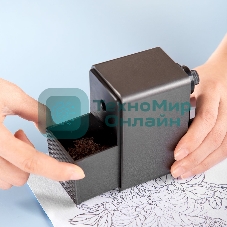 Точилка для карандашей механическая Deli 71160Black, 1 отверстие, пластик, черный