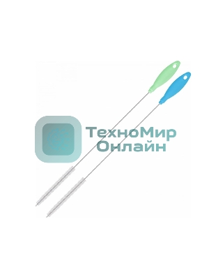 Щетка-ершик длинная для чистки трубки капучинатора, синий зеленый