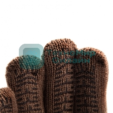 Перчатки трикотажные Сибртех двойные, полушерстяные, с ПВХ покрытием