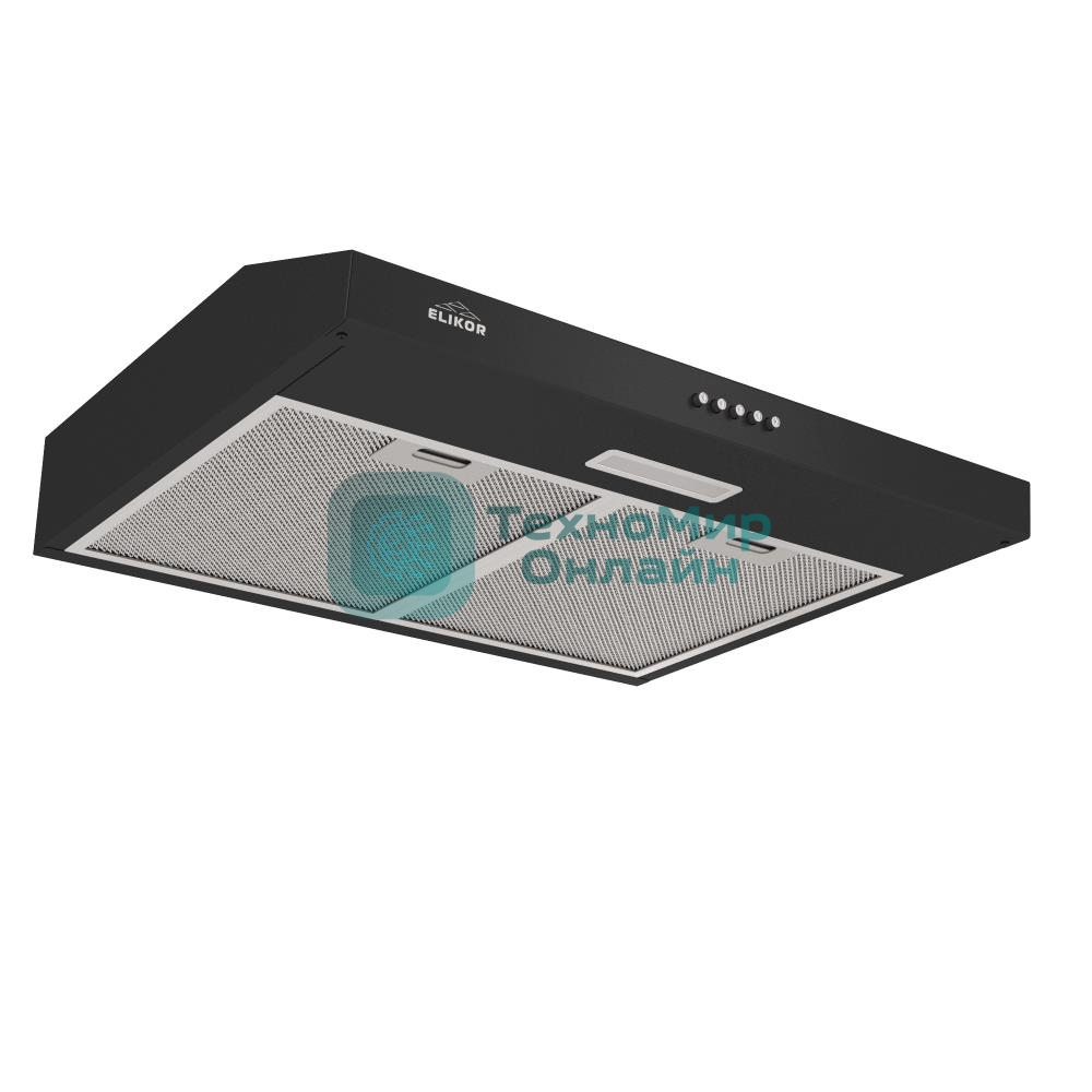Вытяжка подвесная Elikor ECO BK 60 черная, 59.5 см, 400 куб. м/ч, 55 дБ