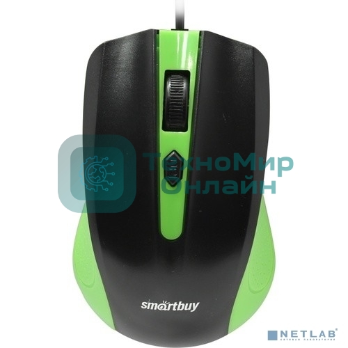 Мышь проводная Smartbuy ONE 352 зелено-черная SBM-352-GK