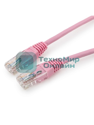 Патч-корд UTP Cablexpert cat.5e, 0.5м, литой, многожильный, розовый