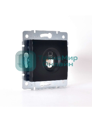 Механизм розетки компьютерн. 1-м СП KARINA RJ45 черный бархат LEZARD 707-4288-139