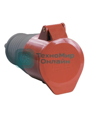Розетка кабельная 16А 380В 3P+PЕ ССИ-214 IP44 IEK PSR22-016-4
