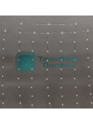 Гирлянда Neon-night Светодиодный дождь из росы 3х2м, белый, USB + пульт управления, с крючками для крепления