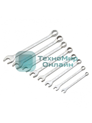 Набор ключей комбинированных Matrix 6 - 19 мм, 8 шт., CrV, матовый хром