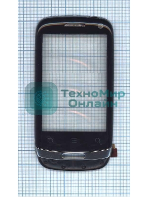 Сенсорное стекло (тачскрин) для Huawei Ideos X3, черное c рамкой