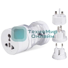 Сетевой универсальный переходник RL-008 Англия-Америка-Европа (3x1)