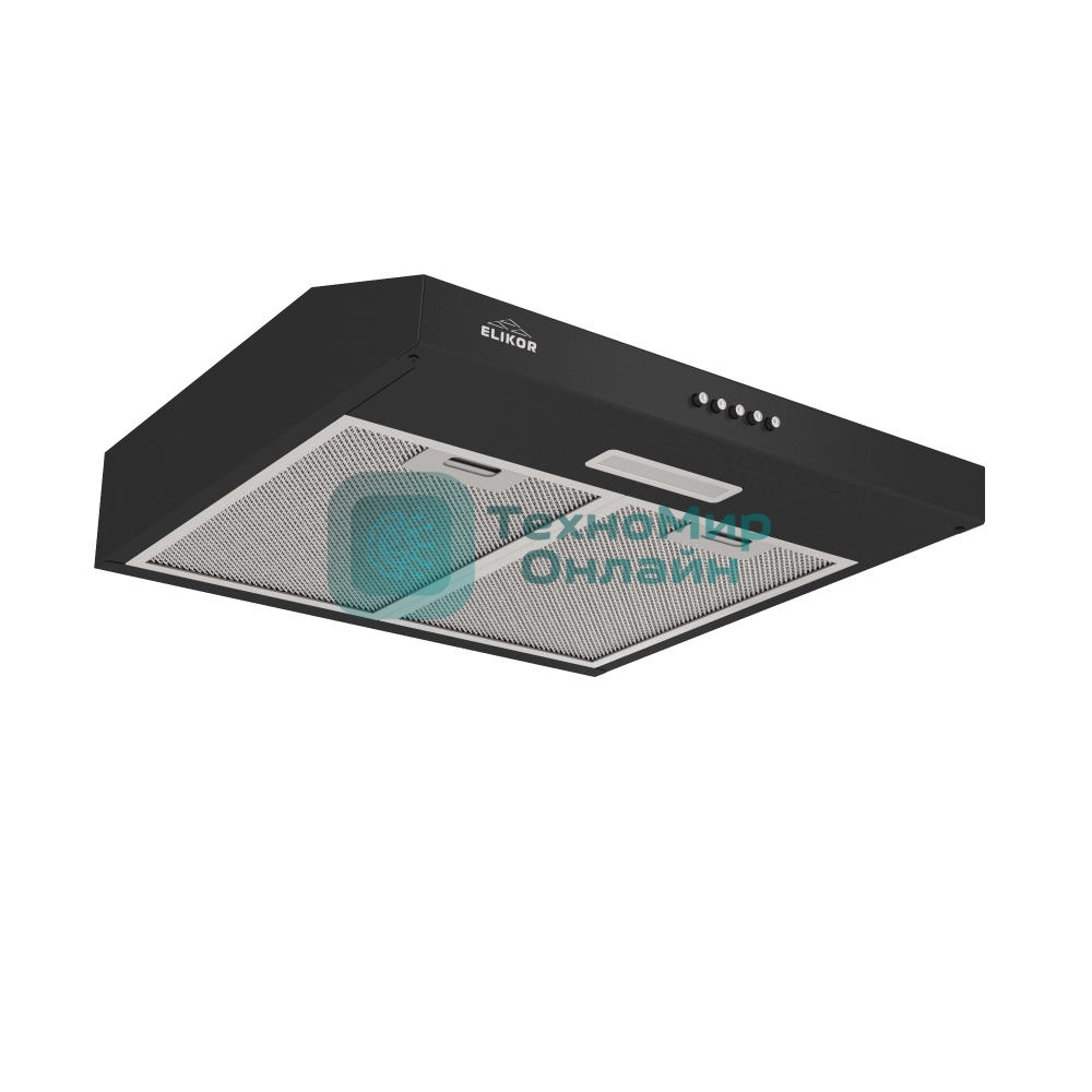 Вытяжка подвесная Elikor ECO BK 50 черная, 49.5 см, 400 куб. м/ч, 55 дБ